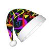 EniLsa Gay Pride Rainbow Print,Christmas Santa Hats For Children 14.2x11 Inch Christmas Santa Hats Party Supplies view 2