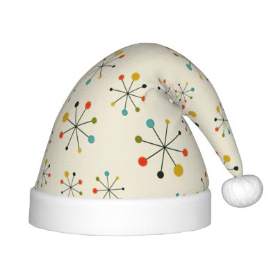 EniLsa Retro Modern Print,Christmas Santa Hats For Children 14.2x11 Inch Christmas Santa Hats Party Supplies