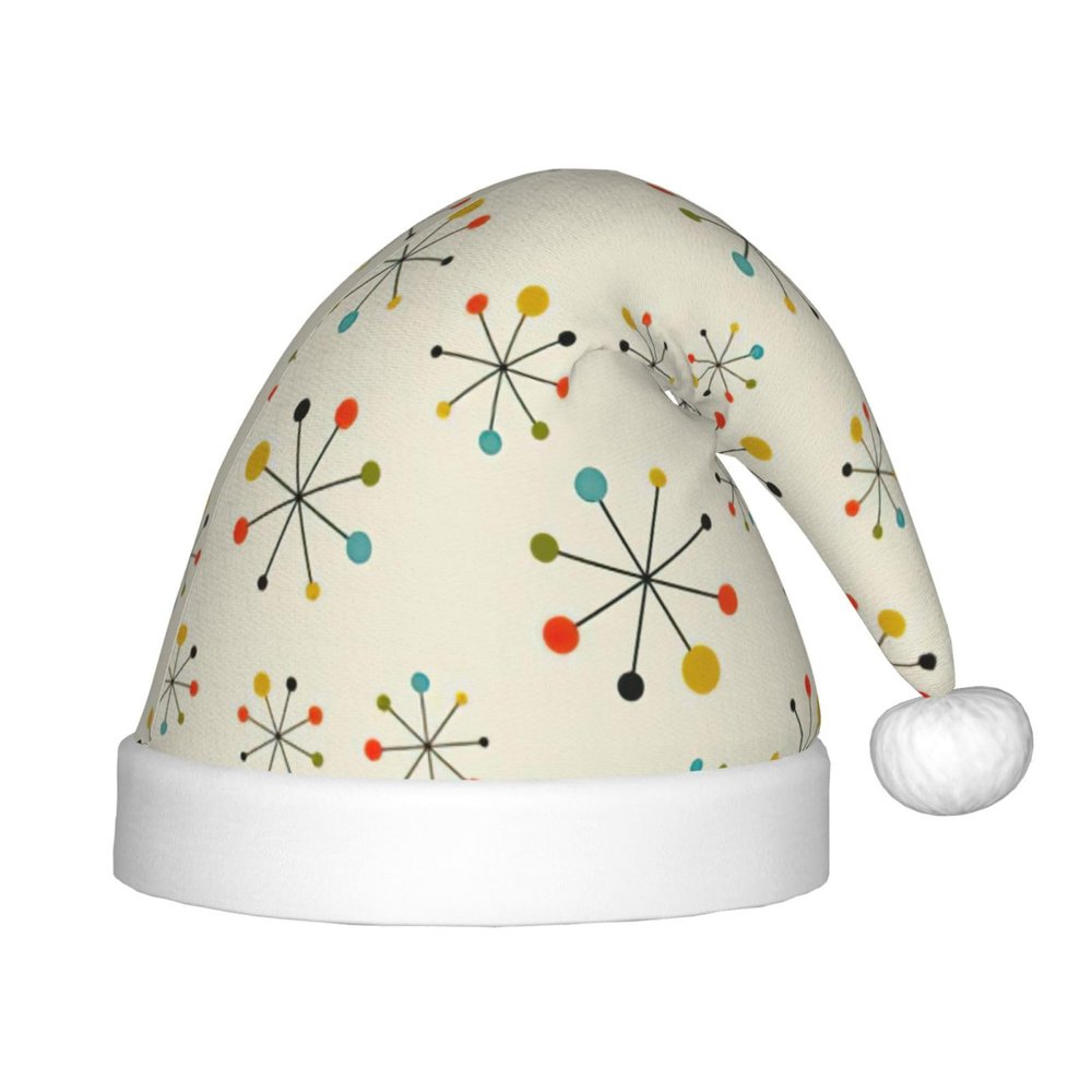 EniLsa Retro Modern Print,Christmas Santa Hats For Children 14.2x11 Inch Christmas Santa Hats Party Supplies