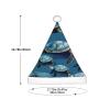 Many Sea Turtle-Blue Print Christmas Hat, Santa Hat For Kids,Xmas Hat,Unisex Velvet Classic Toddler Santa Claus Hat view 3