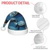 Many Sea Turtle-Blue Print Christmas Hat, Santa Hat For Kids,Xmas Hat,Unisex Velvet Classic Toddler Santa Claus Hat view 4