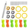 Yo Yo Bearing kit for Yo-Yo Bearing Replacement, 10 Ball & 8 Ball Unresponsive Yo Yo Bearing +12 Stainless Steel Axle Screws + Yo Yo Bearing Remover Tool + 6 Yo-Yo Strings + 4 Yellow Recycling Circle view 1