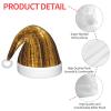 EniLsa Gold Sequin Sparkle Print,Christmas Santa Hats For Children 14.2x11 Inch Christmas Santa Hats Party Supplies view 4