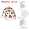 EniLsa Colorful Heart Pattern Print,Christmas Santa Hats For Children 14.2x11 Inch Christmas Santa Hats Party Supplies view 4
