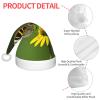 Beautiful Glowing Butterfly Print Christmas Hat, Santa Hat For Kids,Xmas Hat,Unisex Velvet Classic Toddler Santa Claus Hat view 4