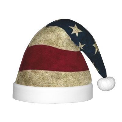 EniLsa American Flag Print,Christmas Santa Hats For Children 14.2x11 Inch Christmas Santa Hats Party Supplies