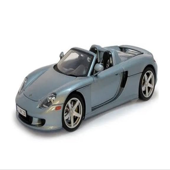 Carrera GT Silver with Black Interior 1/18 Diecast Model Car by Motormax 73163s-bk
