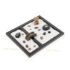 Amosfun Zen Garden Sand Table Decoration with Simulation Moss and Stones for Meditation and Relaxation Creative Indoor Miniature Landscape for Home Office and Shop Black view 2