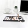 Amosfun Zen Garden Sand Table Decoration with Simulation Moss and Stones for Meditation and Relaxation Creative Indoor Miniature Landscape for Home Office and Shop Black view 4