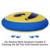 Air Hockey Pucks and Paddles Rechargeable Air Hockey for Any Flat Surface,Portable Indoor Game GIF with 2 Pushers Ages 6+ view 2