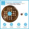 30cm Diameter DARK WOOD SOLITAIRE BOARD GAME with PINKY GLASS MARBLES | |classic wooden solitaire game | strategy board game | family board game | games for one | board games view 4