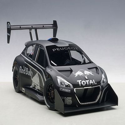 Peugeot 208 T16 Pikes Peak Presentation Car Black 1/18 Model Car by Autoart 81353