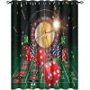 FBMLBRB Brebasf Cool Casino Game Perforated Window Treatments,Poker Tournament Roulette Colorful Chips Poker Cards Print Curtain Suitable for Bedroom,Living Room,Kitchen-2 Panels 54" L x21 W view 1