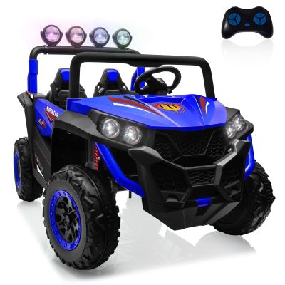 OTTARO 2 Seater Ride on Car Truck,24V Electric Vehicle Car for Kids 3-8 Years,200W Motors,4 Shock Absorbers, Music Play,Bright Light, Remote Control(Blue)