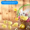 8 Pcs Realistic Easter Chicks Simulated Fluffy Chicken Yellow Chicken Figurines for Easter Egg Fillers Easter Party Favors, 4 Styles view 3