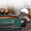 Vilobos Foldable Poker Table 8 Players Poker Table Folding Texas Holdem Poker Card Table Casino Games Blackjack Baccarat Stainless Steel Cupholder-Green view 4