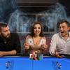 Vilobos Foldable Poker Table 8 Players Poker Table Folding Texas Holdem Poker Card Table Casino Games Blackjack Baccarat -Blue view 2