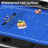 Vilobos Foldable Poker Table 8 Players Poker Table Folding Texas Holdem Poker Card Table Casino Games Blackjack Baccarat -Blue view 4