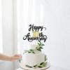 Gold Glitter 10th Wedding Anniversary Cake Topper - For 10 years Anniversary Party & Birthday Decorations (10) view 3