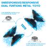 FETESNICE Yoyo Professional Responsive yo yo for Kids Beginner, Dual Purpose Metal Yo-yos, Unresponsive Yo yo for Advanced Yo-yo Players with 10 Strings + Bag + Glove(Black-Blue) view 2