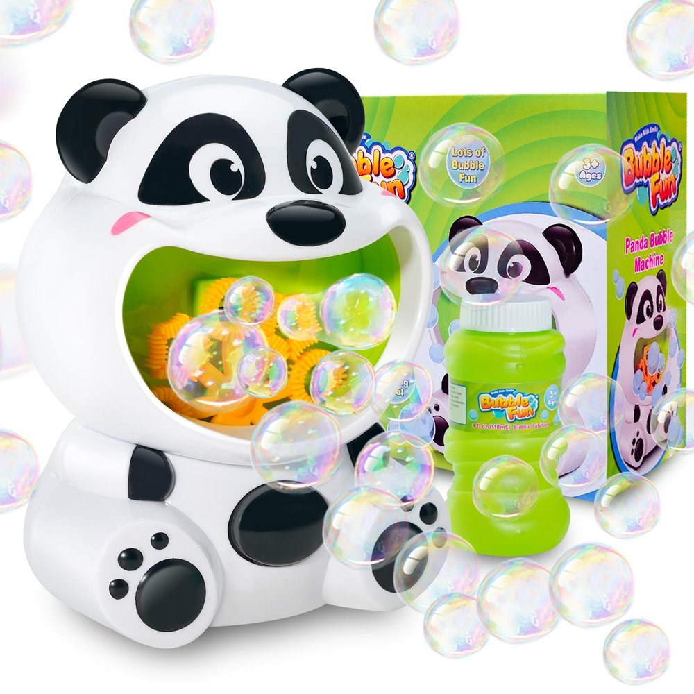 Panda Bubble Machine Toys for Toddlers Kids Bubble Maker Blower with 4oz Bubble Solution Ideal Outdoor Party Toys Gift for Toddlers