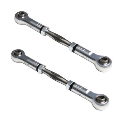 GTBRacing CNC 7075 Steering Turnbuckle Tie Rod Set for 1/5 RC Car LOSI DBXL 1.0 / DBXL-E V1.0 Upgrade Part (Turnbuckle Silver)