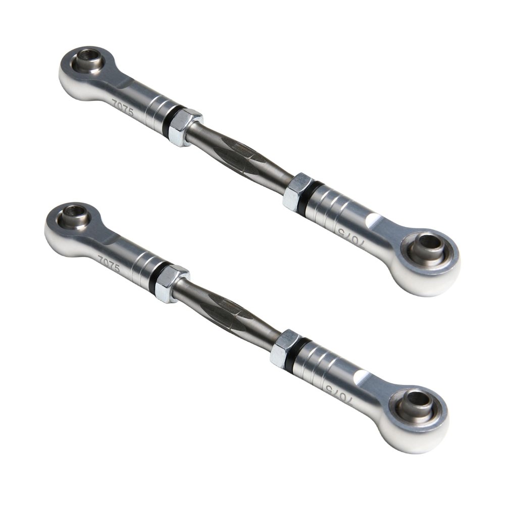 GTBRacing CNC 7075 Steering Turnbuckle Tie Rod Set for 1/5 RC Car LOSI DBXL 1.0 / DBXL-E V1.0 Upgrade Part (Turnbuckle Silver)