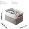 ADAGA [3-Pack] 38CM Large Nursery Storage Baskets, Foldable Canvas Storage Basket,Collapsible Storage Open Basket Bin Set ,Linen Storage Cube Box Toy Baskets with Handles view 2