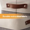 ADAGA [3-Pack] 38CM Large Nursery Storage Baskets, Foldable Canvas Storage Basket,Collapsible Storage Open Basket Bin Set ,Linen Storage Cube Box Toy Baskets with Handles view 4