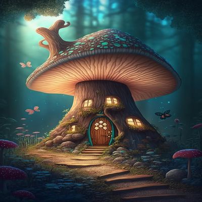 1000 Piece Adult Jigsaw Puzzle - Painted Forest Mushroom House Wooden Rounded Corner Color Jigsaw Puzzle for Beginners, Great Gift for Framing, Multi-Color Jigsaw Puzzle