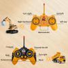Remote Control Excavator and Dump Truck Toy Set - RC Construction Vehicles Toy with Barricades, Road Signs, Simulated Rocks, Lights and Sounds, Birthday Gifts for Toddlers 3-12 year Boys Girls view 4