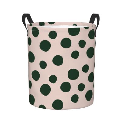 Foruidea Abstract Polka Dot Pattern Laundry Basket,Laundry Hamper,Collapsible Storage Bin, Oxford Fabric Clothes Baskets,Nursery Hamper For Home,Office,Dorm,Gift Basket