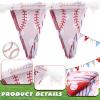 VitalCozy 4 Pcs 131 ft Baseball Pennant Banners Party Decorations Triangle Baseball Flags Garland Bunting for American Ball Sport Game Decor Birthday Camp BBQ Party Supplies Home Outdoor Hanging view 3