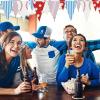 VitalCozy 4 Pcs 131 ft Baseball Pennant Banners Party Decorations Triangle Baseball Flags Garland Bunting for American Ball Sport Game Decor Birthday Camp BBQ Party Supplies Home Outdoor Hanging view 4