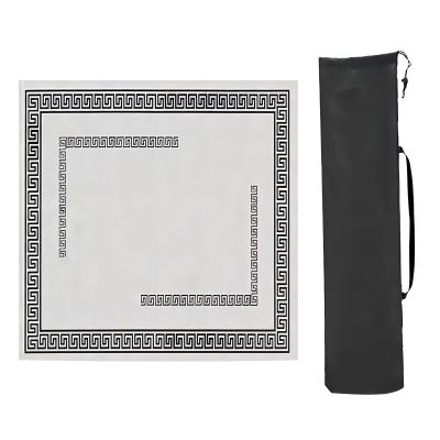 BSapp Mahjong Mat with Storage Bag, Square Anti Slip and Noise Reduction Mahjong Mat, for Mahjong Poker Card Games (Color : Style 4, Size : 70x70cm (27.55x27.55in))