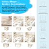 Large Natural Wooden Baby Playpen with Gate & Anti-Slip Bases - Portable Fence & Play Area for Babies and Toddlers, 10 Panels, Adjustable Shape, 43''x82''x26'' view 2