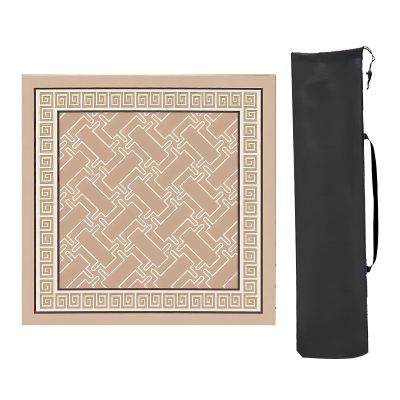 BSapp Mahjong Mat with Storage Bag, Square Anti Slip and Noise Reduction Mahjong Mat, for Mahjong Poker Card Games (Color : Style 1, Size : 70x70cm (27.55x27.55in))