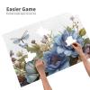 1000 Piece Jigsaw Puzzle for Adults Personalized Picture Puzzle Blue Flowers and Dragonfly Customized Wooden Puzzle for Family, Birthday, Wedding, Game Nights Gifts, 29.5"x19.7" view 4