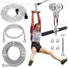 Fologtoo Zip Lines for Kids and Adults Outdoor Up to 500 Lbs, 304 Stainless Steel 80FT Zipline Kits for Backyard with Thickened 1/4" Wire Rope, Removable Pulley, Outdoor Playground Equipment view 1