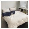 ADovz Solid Color Duplex Soft Brushed Fabric Bedding Bed Sheet Quilt Cover Set Pillowcase Combination Set European Style,Bed Sheets view 1