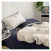 ADovz Solid Color Duplex Soft Brushed Fabric Bedding Bed Sheet Quilt Cover Set Pillowcase Combination Set European Style,Bed Sheets view 2