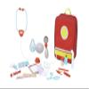 Simba Emergency Doctor's Backpack, 20-Piece Set, Stethoscope with Sound Function and Other Fun Functions, 24 x 30 cm, Doctor's Case, Children's Role Toy, from 3 Years view 1