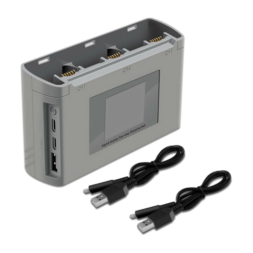 CHICHIYANG Charging Hub with Colorful Display Dual Input Ports Charger Drone Accessories for DJI Mavic Mini 2