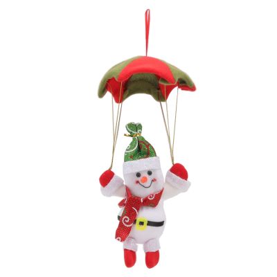 Tyenaza Christmas Hanging Ornament, Christmas Parachute Snowman Pendant Christmas Hanging Decoration, Lovely Pendant Parachute Santa Claus Doll for Home Indoor Outdoor Holiday Party