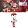 Tyenaza Christmas Hanging Ornament, Christmas Parachute Snowman Pendant Christmas Hanging Decoration, Lovely Pendant Parachute Santa Claus Doll for Home Indoor Outdoor Holiday Party view 3
