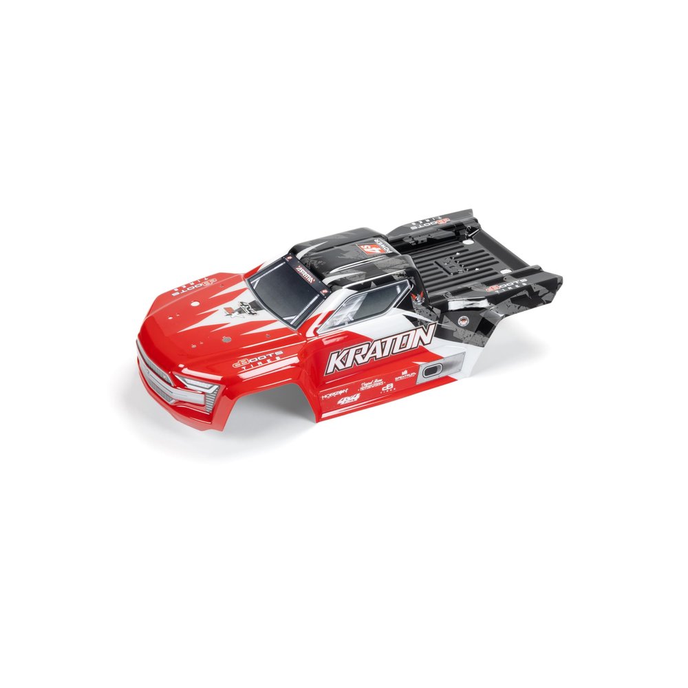 ARRMA Kraton 4x4 BLX Painted Decaled Trimmed Body (Red/Black), ARA402358