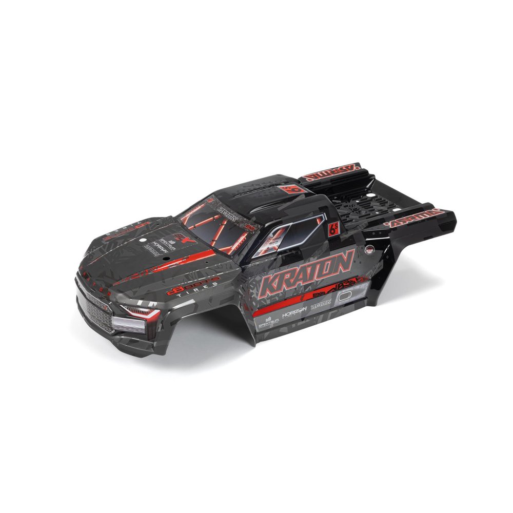 ARRMA KRATON 6S EXB BLX Painted Decalled Trimmed Body (Black/Red), ARA406169