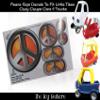 Toy Restore Peace Sign Sticker Fits Little Tikes Cozy Coupe Car Truck (Orange) view 2