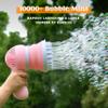 Sloosh Bubble Machine Gun with Solution Refill, Removable Fan, Rocket Shape Bubble Guns Blaster for Kids Adults, Summer Toys, Party, Easter, Birthday Gift, Outdoor view 2