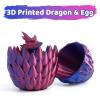 Flavery 3D Printed Dragon Egg- Red Blue - Surprise Easter Egg with Flexible Crystal Dragon Inside, Easter Basket Stuffers, 3D Printed Gift Toy, Desk Executive Pet, Figurine Decor(12 Dragon) view 2